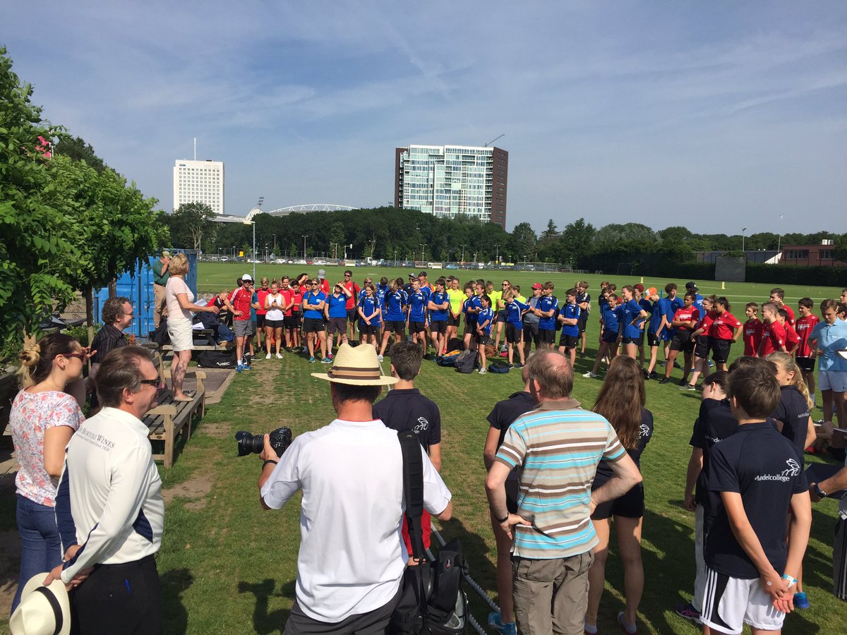KNCBcricket's tweet photo. #TTOCricketChallenge 2017 finals days. Great atmosphere, love weather @KampongCC. 10 regional champions competing for the National Title. https://t.co/x2RKuYoDop