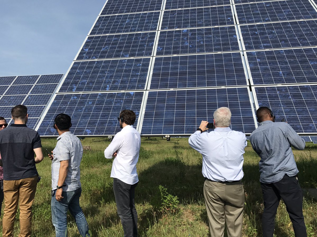 GACCNewYork's tweet photo. #NewYork #energy delegation visits the Solarpark Selterhof in Brandenburg, Germany @renac_ag #solar #photovoltaic #energiequelle https://t.co/Yze8oGXH78