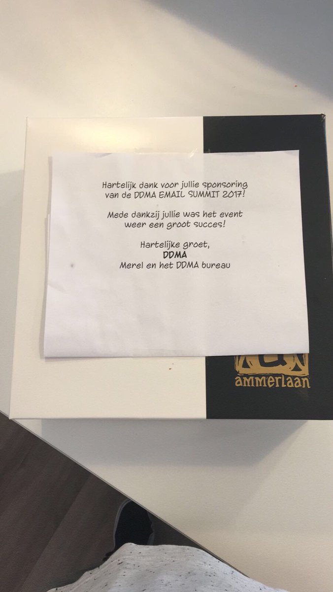 Bedankt <a href="/DDMA/">DDMA</a> voor de heerlijke taart! #emailsummit
