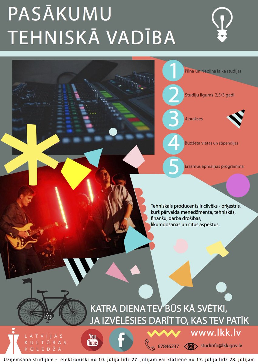 Izdari savu svarīgāko izvēli pareizi - izvēlies studēt radošās industrijas Latvijas Kultūras koledžā un kļūsti par nozares speciālistu!