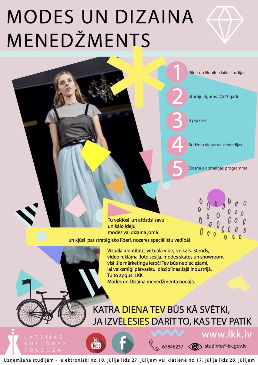 Izdari savu svarīgāko izvēli pareizi - izvēlies studēt radošās industrijas Latvijas Kultūras koledžā un kļūsti par nozares speciālistu!