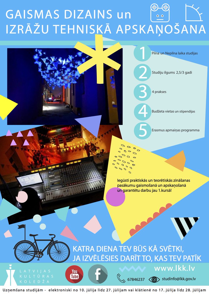 Izdari savu svarīgāko izvēli pareizi - izvēlies studēt radošās industrijas Latvijas Kultūras koledžā un kļūsti par nozares speciālistu!