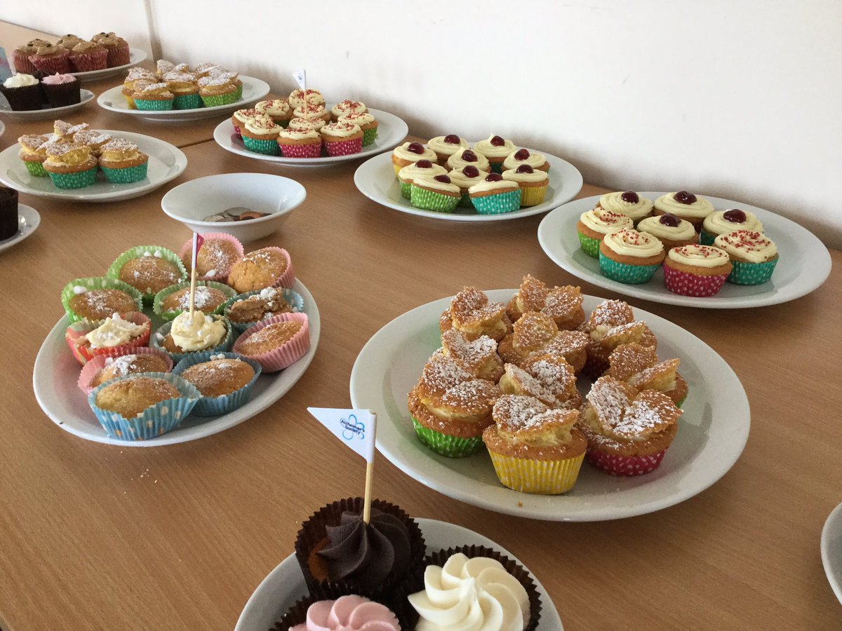 Coffee and cakes are now served. Hurry down to Marshlands before they all go. All donations going to the Alzheimer's Society