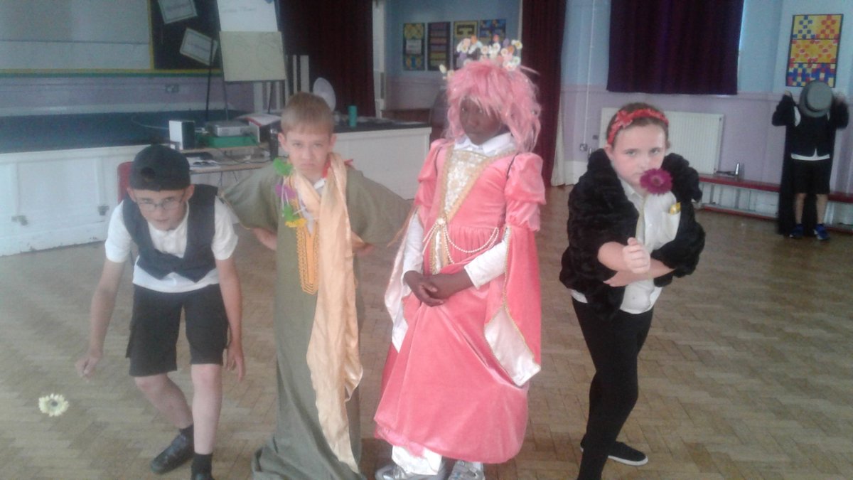 year5bwps's tweet photo. Activity week the remaining year 5 and 6! Miss Tector's group is performing scenes from A Midsummer Night's Dreams! @The_Globe @Shakespeare https://t.co/QBOwL6jDEc