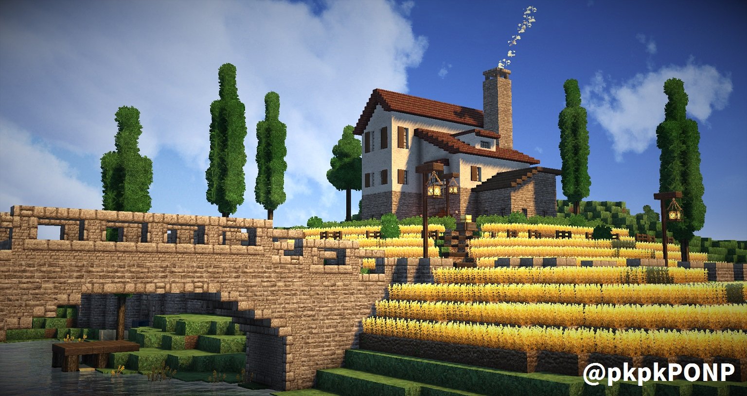 Pon P サムネのこの構図お気に入り 今回は風景画を描く気分で建築できました W Minecraft建築コミュ Pon P サムネのこの構図お気に入り 今回は風景画を描く気分で建築できました W Minecraft建築コミュ