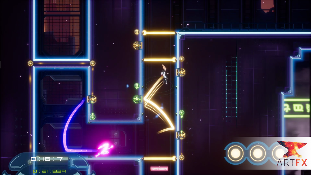 Arashi_GameDev's tweet photo. New shot of Arashi ! #screenshot #gamedev #indiedev #indiegame #videogame #UE4 #Neonpunk https://t.co/qMKCEuwR3E