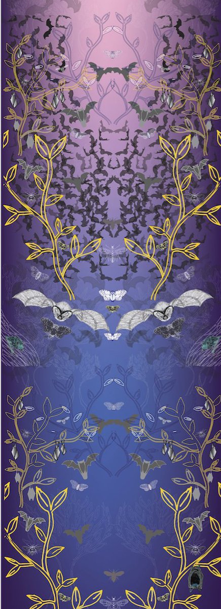 Na na na na na na na na! New illustrated silk bat scarves supporting <a href="/_BCT_/">Bat Conservation Trust</a>  The Bat Conservation Trust   sparrowsgreenstudio.com
