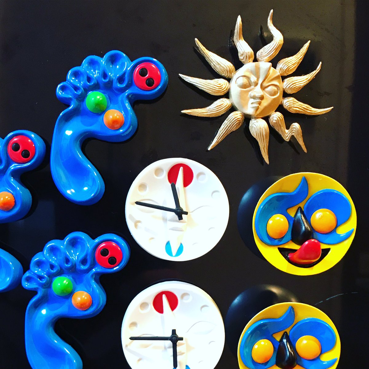 岡本太郎アートピース集 #万有の相形たち #若い太陽 1 #顔の時計 2