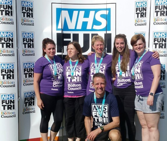 UHMBT's tweet photo. Well done to the 2 relay teams from Royal Lancaster Infirmary who completed the NHS Triathlon in Horwich at the weekend 💪 @NHSTriathlon https://t.co/7SFvs3YGo8