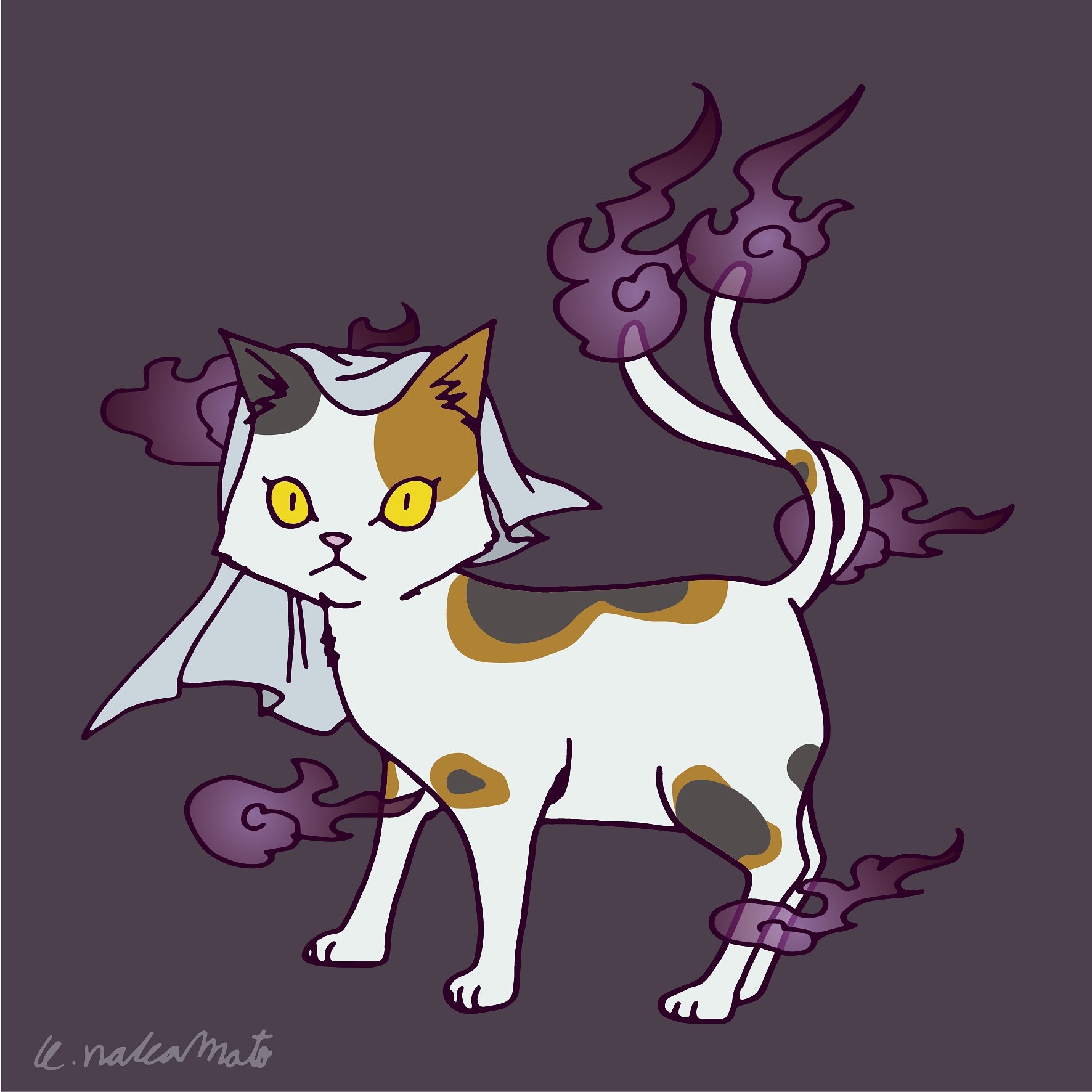 なかも 猫又 妖怪 ねこ 猫 イラスト イラストレーター イラスト倶楽部 絵 絵描きの輪 創作の狼煙 T Co 7jnfpogn3o Twitter