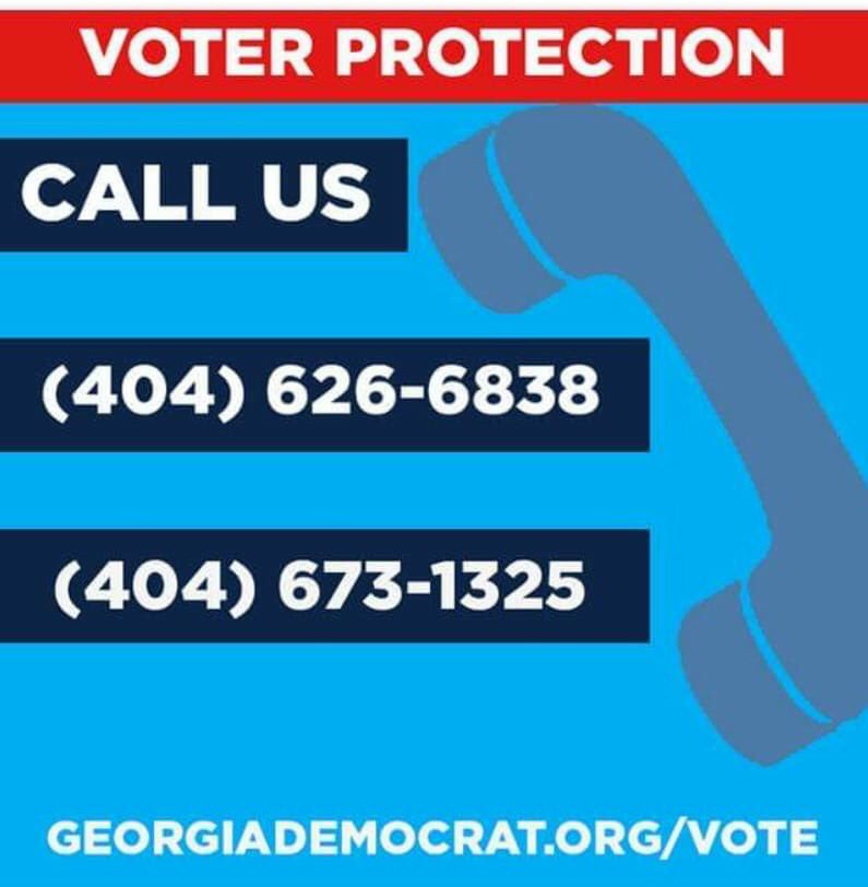 PermtrProgress's tweet image. Vote today! Problems? Call voter protection hotline. #ga06 #Ossoff