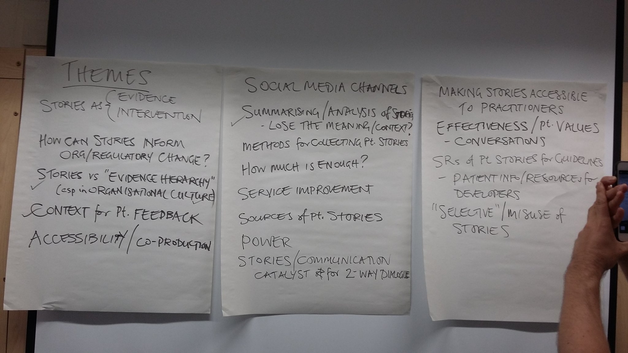 #EvidenceLive OK. Themes identified. Should be a dawdle; -) To work! https://t.co/GUhNdthACa