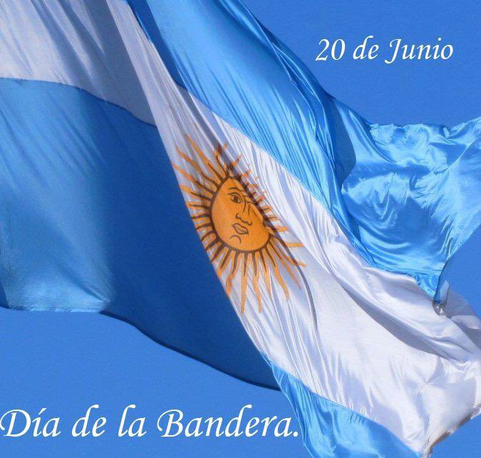 Hoy 20 de junio, celebramos el día de nuestra bandera conmemorando a su creador Gral M Belgrano.