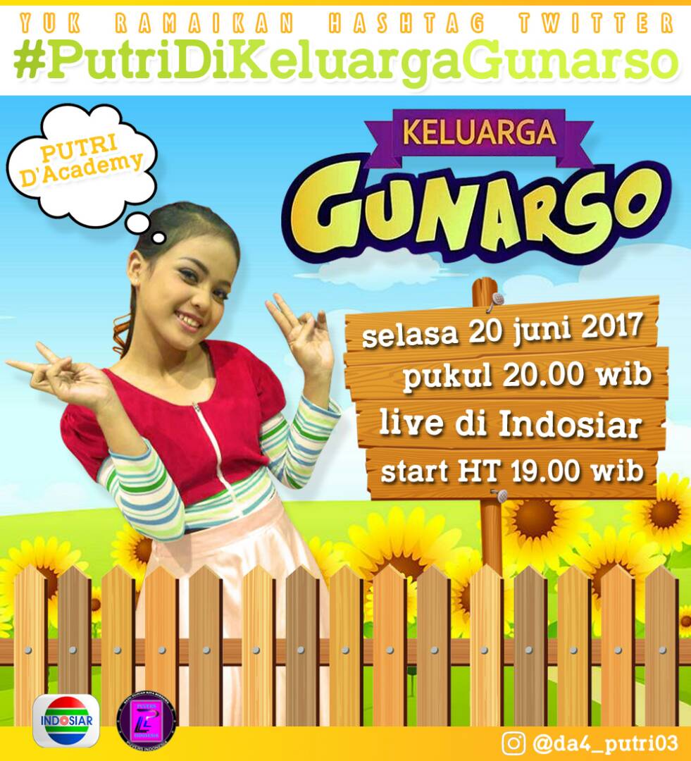 Ramaikn HTnyaa yhh puvers d mna pun berada #PutriDiKeluargaGunarso 
Dn jngn lupa nonton keluarga Gunarso mlm nih