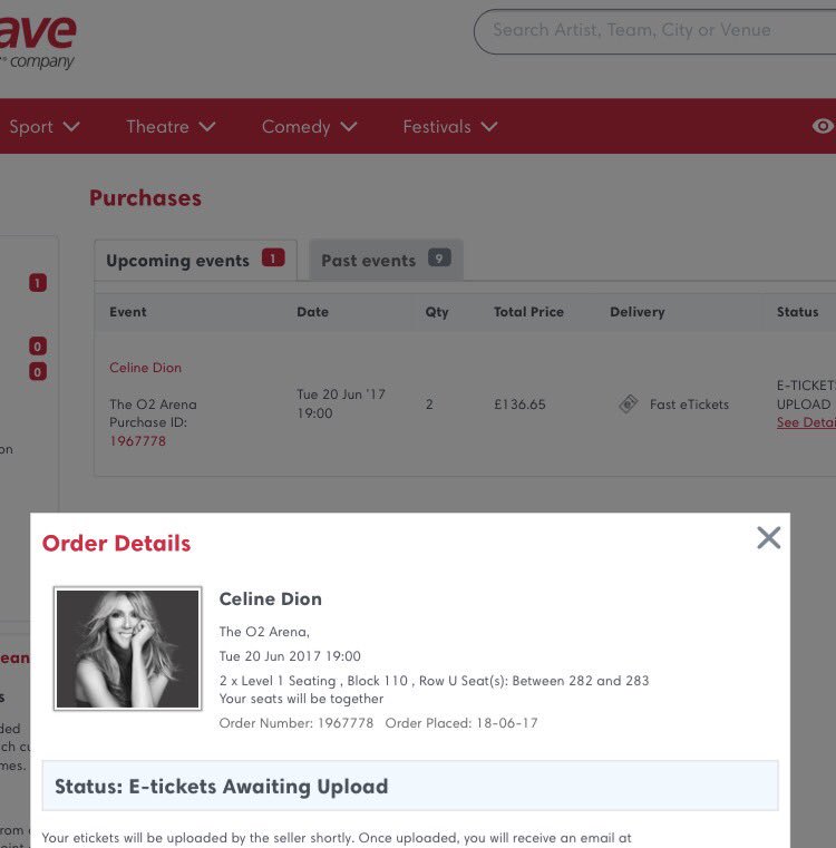 redderz1234's tweet photo. @Seatwave thanks for making the whole replacement ticket so stressfully still waiting for tickets to be uploaded on day of event. https://t.co/gE0WLLMq5M