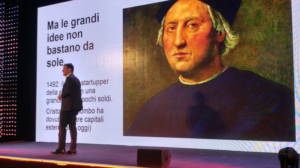 franzrusso's tweet photo. #FujitsuWorldTour @massimosideri #CristoforoColombo é il primo startupper italiano della storia "con una grande idea e pochi soldi" https://t.co/Y9dZMxA9OB