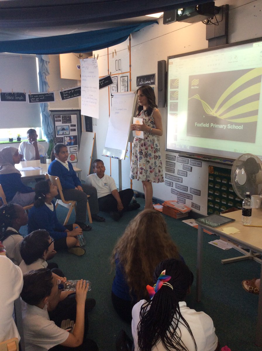 Laura from GMTV talking to Elm about her job as a meteorologist.