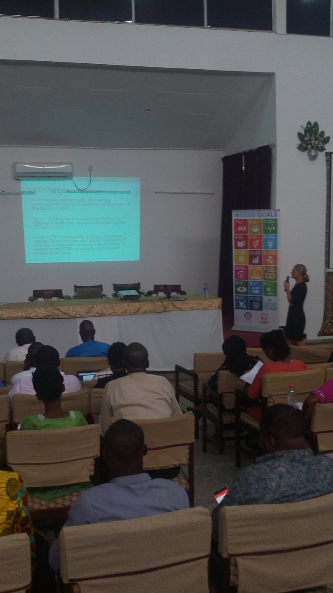 penplusbytes's tweet photo. Underway is a presentation by d coordinator of @CSOPlatformSDG sharing updates on platform's structure, activities & achievements #SDGsGhana https://t.co/trRs2UULWd