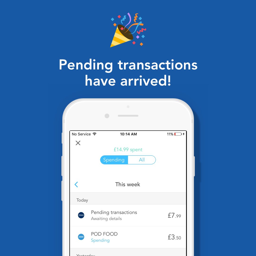 Brand new feature! Pending transactions have arrived. Now your spending target is even more accurate. Download here: itunes.apple.com/gb/app/pariti-…