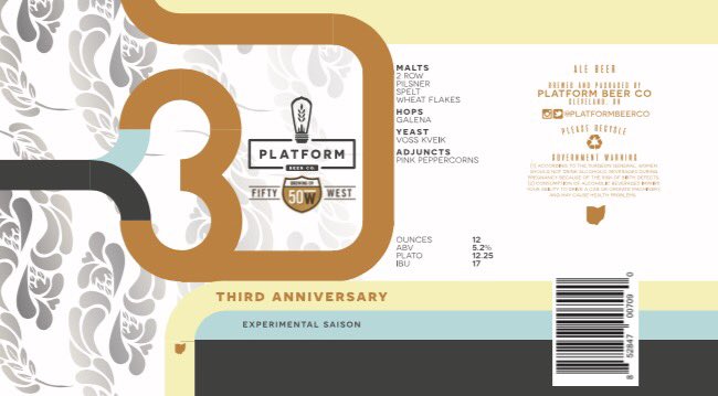PlatformBeerco's tweet photo. 3year anniversary July 4th! Two collabs to be released @BurialBeer @FiftyWestBrew! @BrewStuds @happyincle @joecimperman #freshclebeer https://t.co/t4w8t10cRM
