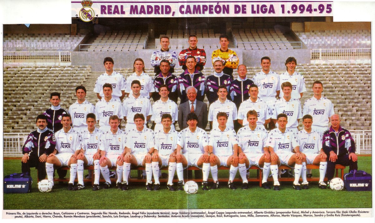 Plantilla real madrid 1995