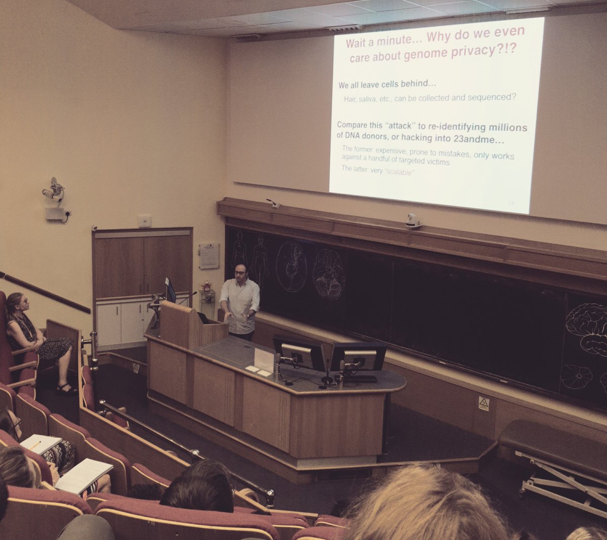 mittosis's tweet photo. @emilianodc_ giving a talk about Genomics and Privacy in The National Hospital for Neurology and Neurosurgery. #ucl #privacy #genomicprivacy https://t.co/hBJspCO8P4
