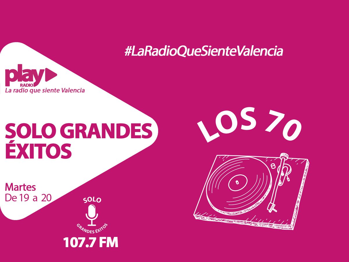 playradiovlc's tweet image. Hasta las 20h puedes disfrutar de grandes éxitos de la década de los 70!! 
#SoloGrandesÉxitos