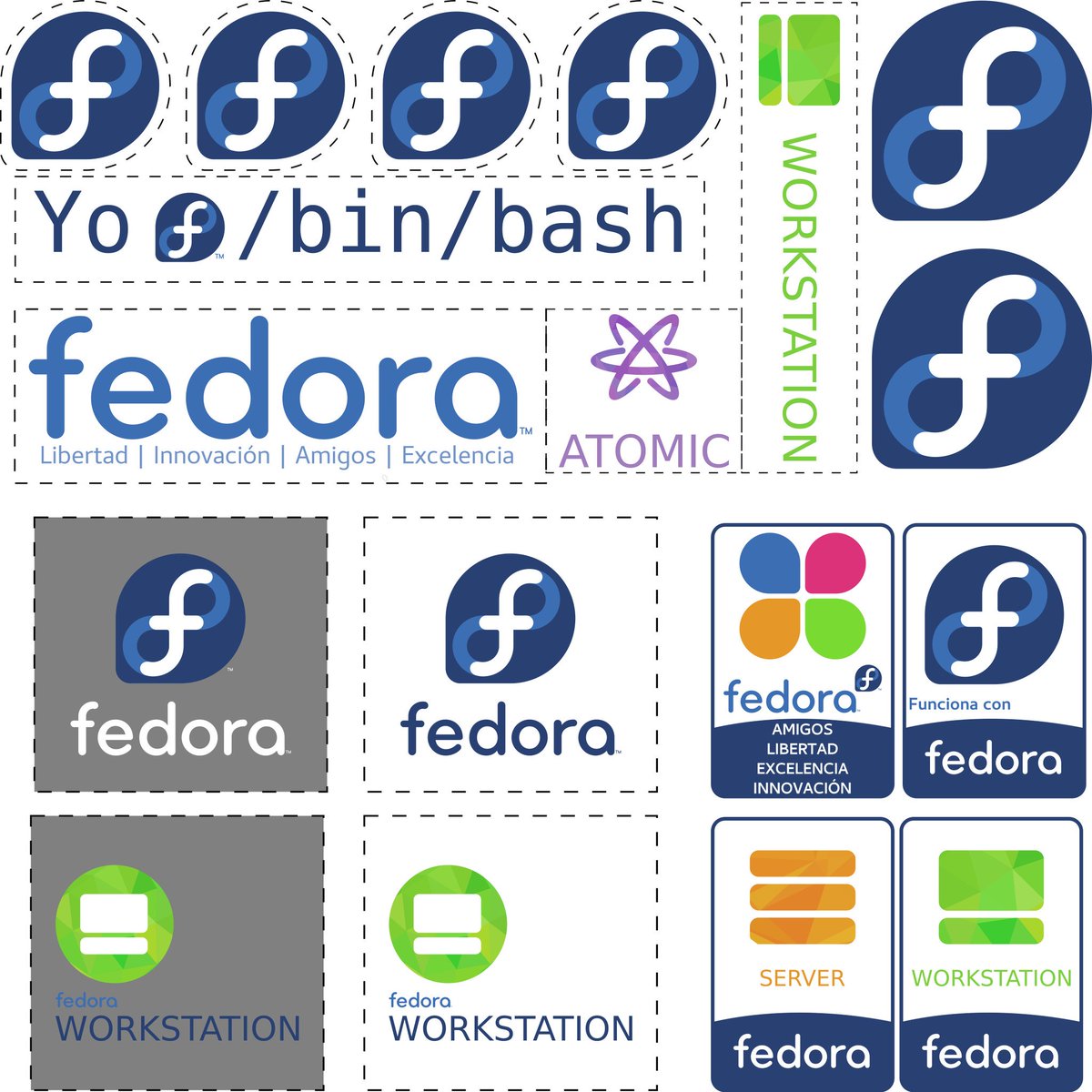 williamjmorenor's tweet photo. La ultima versión del pack de stickers de @FedoraNi , incluye stickers de #fedoraworkstation y #fedoraserver https://t.co/t9Dvj3xURp