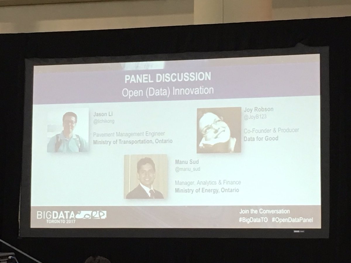 miravperry's tweet photo. Always more optimistic about humanity when I hear folks from #dataforgood. #BigDataTO #aito17 @JoyB123 https://t.co/35iEy5xIFa