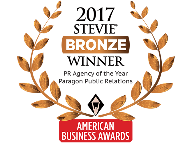 ParagonAlert's tweet photo. For the 2nd year in a row, Paragon has won a Bronze Stevie for #PR Agency of the Year! #Stevies2017 @TheStevieAwards https://t.co/Lop3aceKaB https://t.co/Y2jAt2LtQo