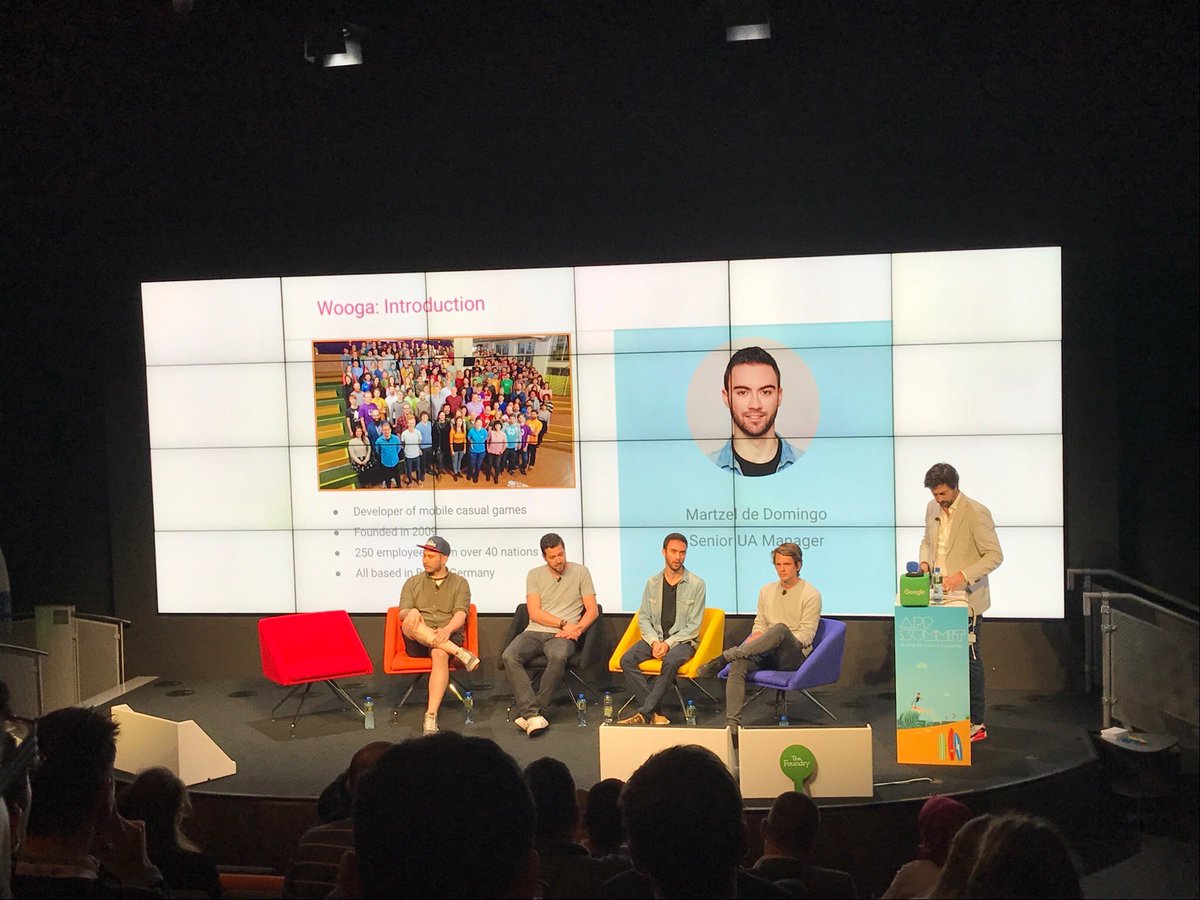 TheUASociety's tweet photo. UA Society member Martzel de Domingo, Sr UA manager @wooga discusses mobile gaming trends @Google App Summit Dublin https://t.co/jUNRhjKwjI