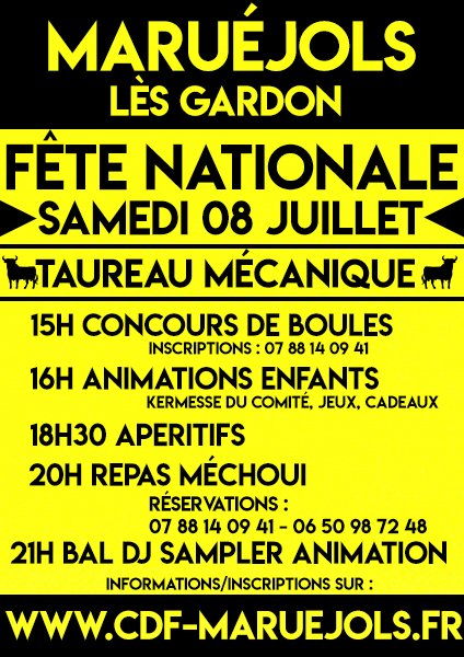 CDFMaruejols's tweet photo. Maruéjols en Fêtes - le 8 juillet 2017 
#maruejolslesgardon https://t.co/faHb4qQmo3