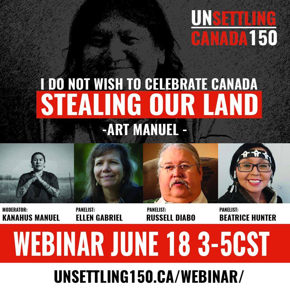 Did you miss Sunday's #IdleNoMore UNsettling #Canada150 webinar? Check out the recording here: youtu.be/b7vuHSqESW0 #resist150 #cdnpoli