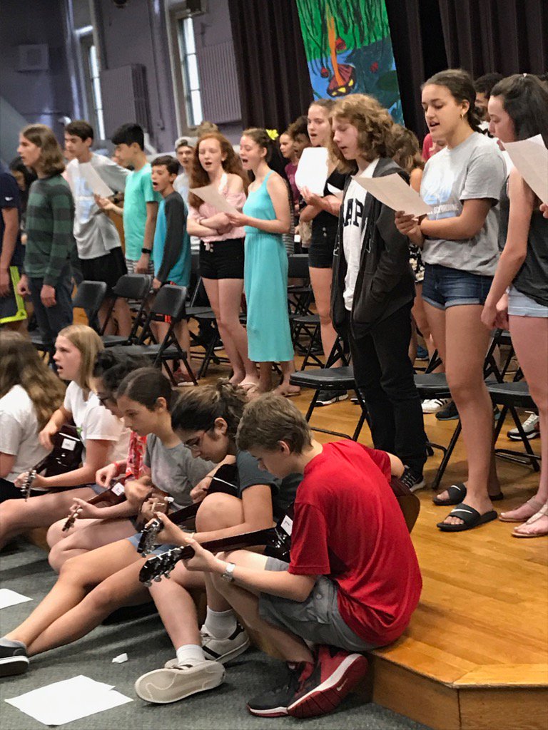 Graduation prep! Our guitar/ ukulele class on accompaniment! Congrats, grads!