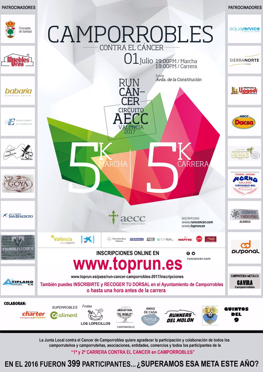 runnersmolon's tweet photo. #Carrera y #marcha contra el Cáncer en #Camporrobles - 1 de julio 2017 a las 19 h. Inscripciones: https://t.co/wFV8USNJp1 #YoElegíCorrer https://t.co/BWtY1pn7KE