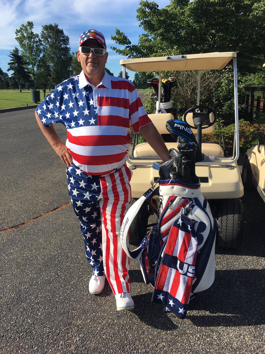 DavoliFrank's tweet photo. MDA charity event today. Feeling very patriotic!!🏌🏼 https://t.co/JxlJN04oHw