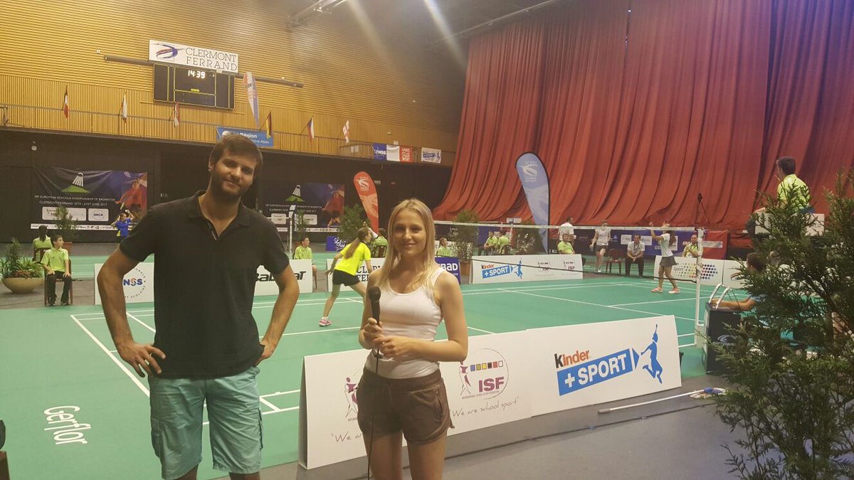 ISFsports's tweet photo. Thank you to #ESCbadminton 2017 ambassador #RonanLabar, bronze medallist from @EuropeBEC. #badminton #sport #JoyofMoving https://t.co/l0Mci5qsYS