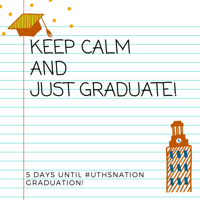 UTHSNation's tweet photo. #UTHSgrad is this week! Can't wait to celebrate this milestone with our students πππ https://t.co/4g9Mx3b617