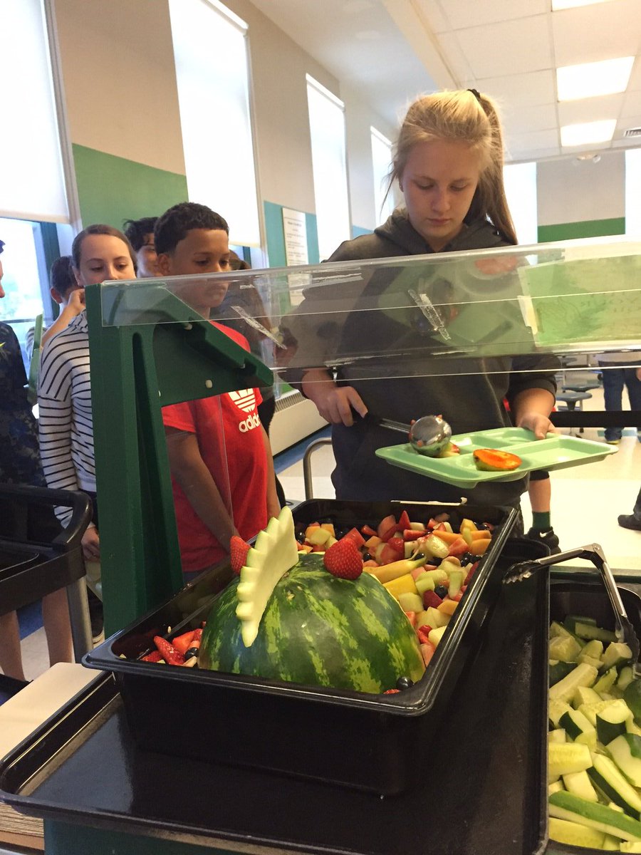 SchoolFood_GPS's tweet photo. In case you missed it...watermelon sharks at GMS last week. Thanks Chef Sam! https://t.co/ORtTVG2UtW