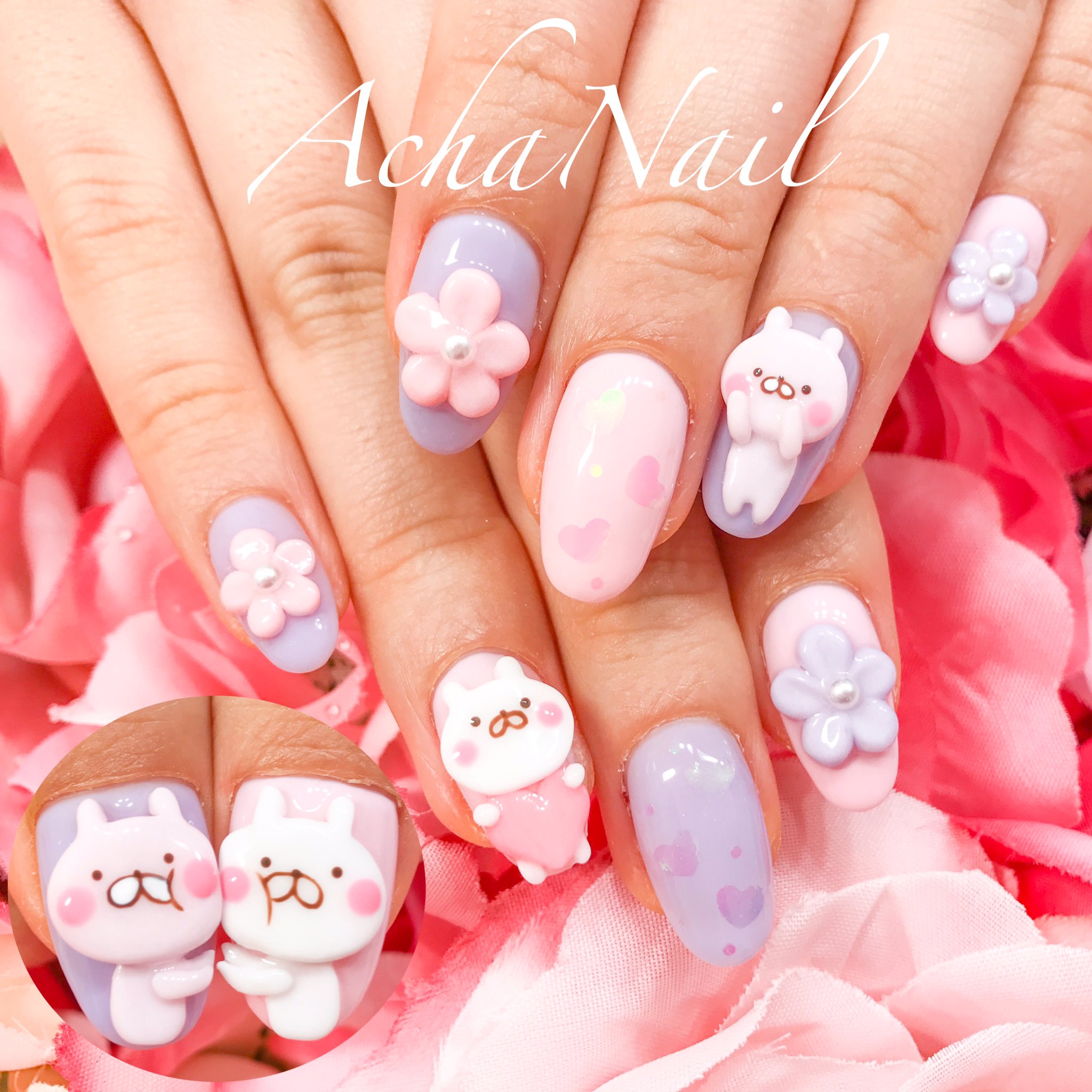 3dネイルパーツ ネイル うるうるネイル うさぎ あにまる ネイルパーツ