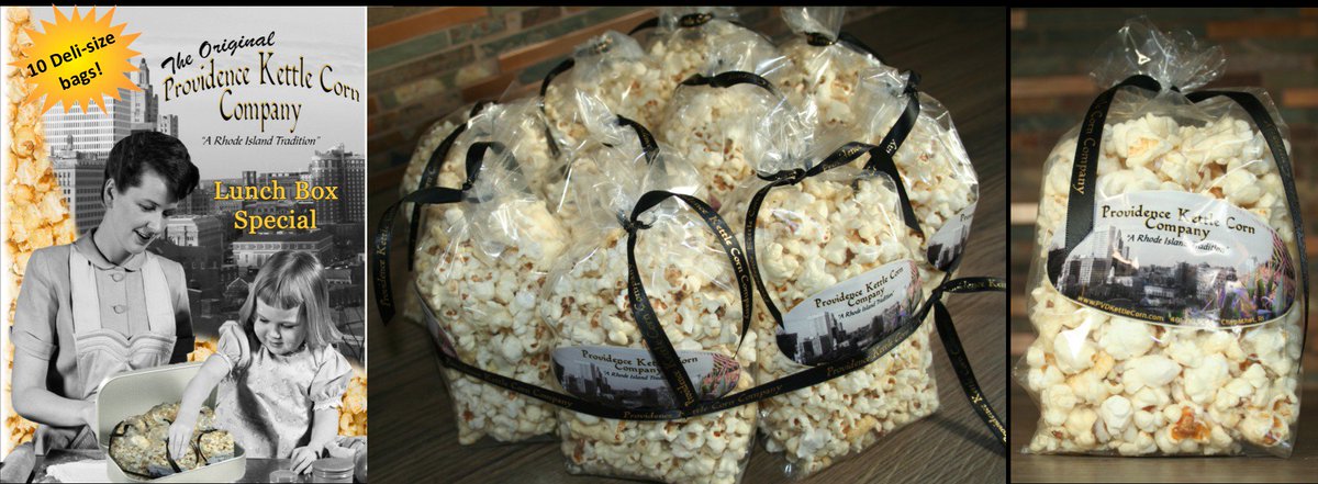 PvdKettleCorn's tweet photo. Get 10 deli bags of our delicious kettle corn for $10 through our lunchbox special! Find our more: https://t.co/g8Zq6jZRXt https://t.co/uZD0duiivx