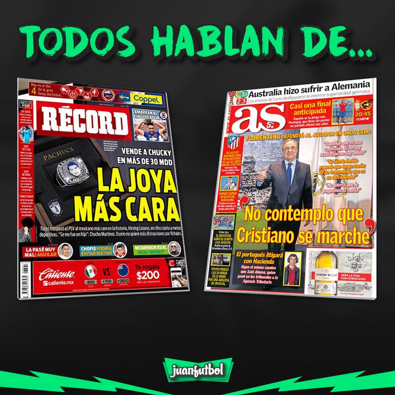 juanfutbol's tweet photo. #MundoDePapel de este 20 de junio. ¡DON HIRVING LOZANO! https://t.co/1HVU2fJd97