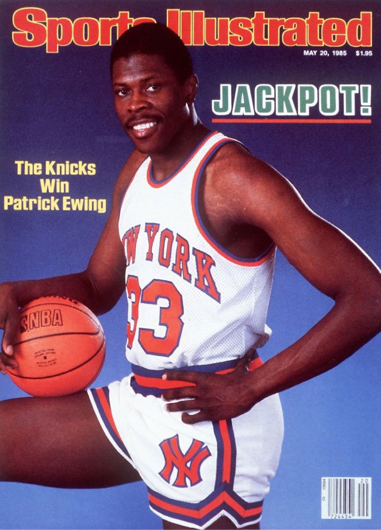 NBAbrds's tweet photo. After winning the first ever NBA Draft Lottery in 1985. The New York Knicks took future Hall of Famer Patrick Ewing with the first pick. https://t.co/WDN76S1byp