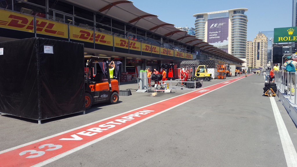 Arrived in Baku! Preparations going strong for the 2nd edition! #AzerbaijanGP #F1Baku #F1 #Baku