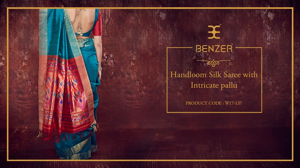 Benzerworld's tweet photo. #BenzerTip: If the majority of your saree is one solid color, always choose a heavy border to balance out the look. https://t.co/tEzBe1Ggat