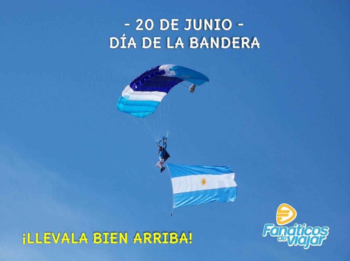 fanasdeviajar's tweet photo. ¡Es nuestra, llévala bien arriba! #Argentina #DiaDeLaBandera https://t.co/OIPxd42BFC