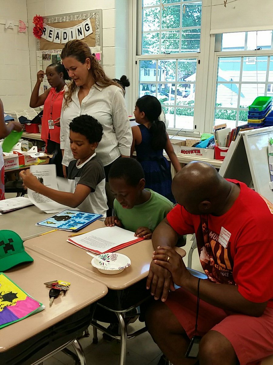 3rd grade families sharing our children's published pieces!