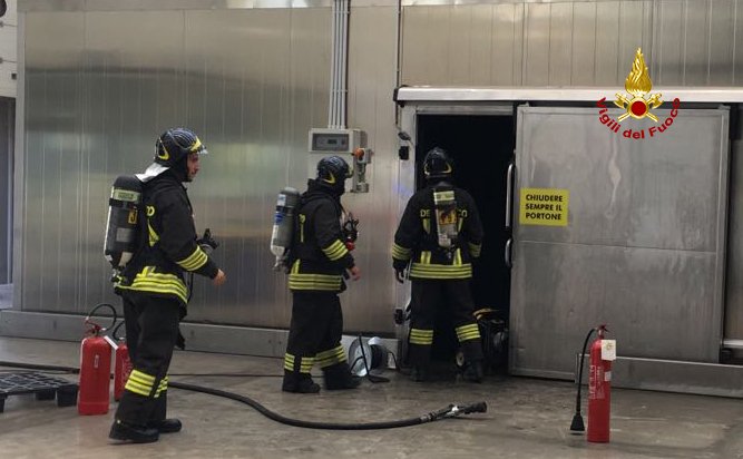 vvfveneto's tweet photo. 20giu13:25 #Quartod’Altino(VE), #vigilidelfuoco spengono l’incendio di un motore cella frigo di un deposito di supermercati. Nessun ferito. https://t.co/RAxpvdcibN
