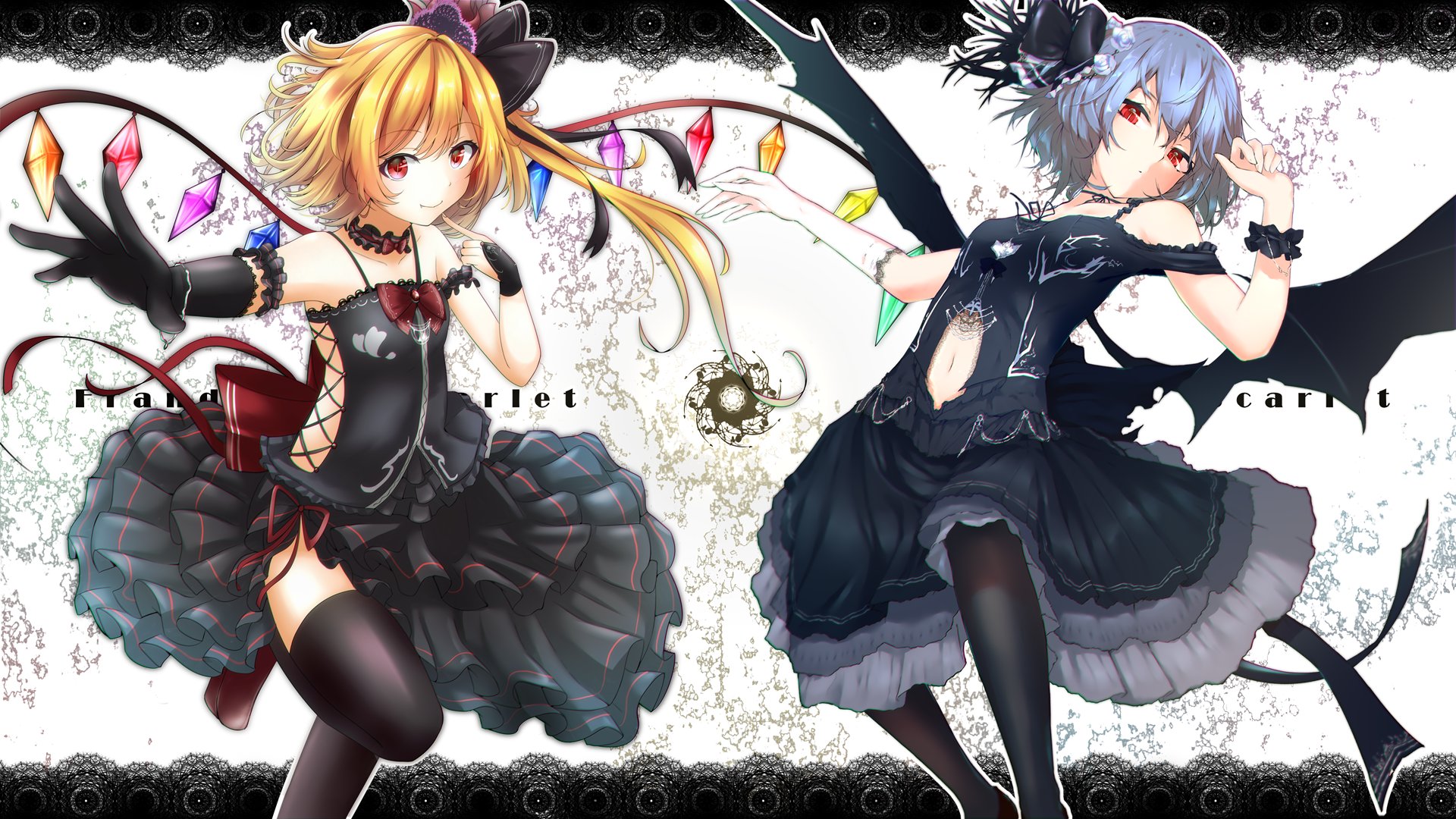 Sakusyo お仕事募集 レミリア描き終わりました 衣装アレンジで黒ドレスにしてみました 壁紙サイズで作ってみました また フランちゃんを描いてくれたのはrenkaさんです Ze Tarenka また Renkaさんは夏コミ初参加なのでよろしくお願いします 1日