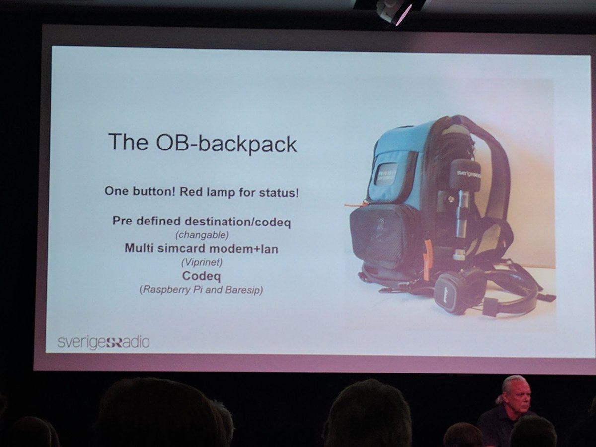 OpenBroadcastSy's tweet photo. Very cool OB backpack from @sverigesradio #ebunts https://t.co/XMcdPnYgja